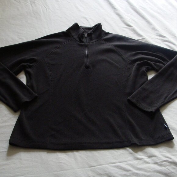 LL BEAN Charcoal Gray Long Sleeve 1/2 ZIP FLEECE Pull-Over Jacket Sz LARGE - Picture 2 of 7